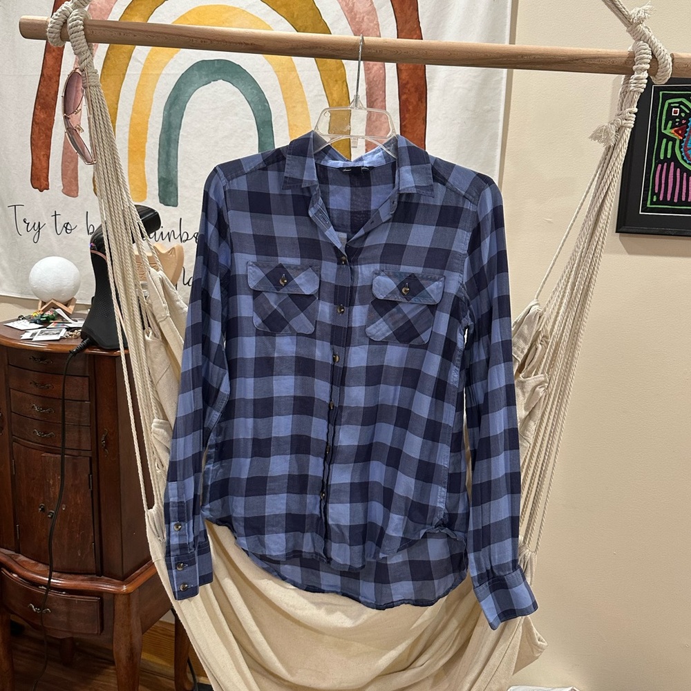Small American Eagle Indigo Flannel